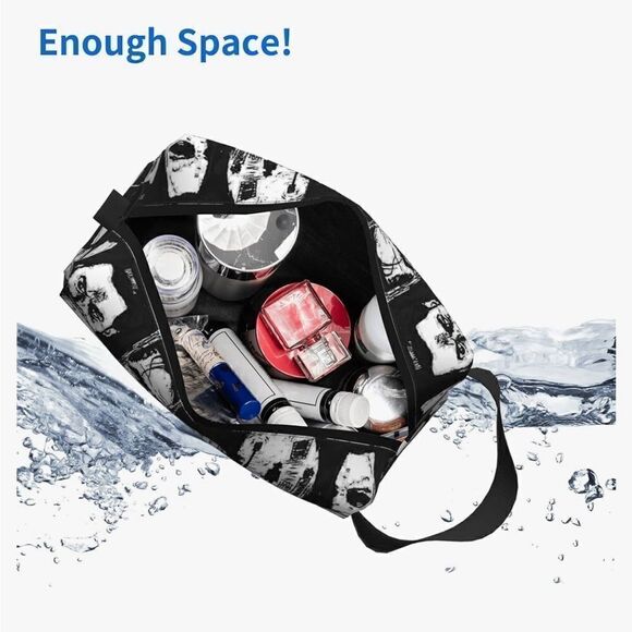 Unisex Cosmetic Bags Horror Icons Makeup Pouch Travel Toiletry Storage Bag - Picture 4 of 10